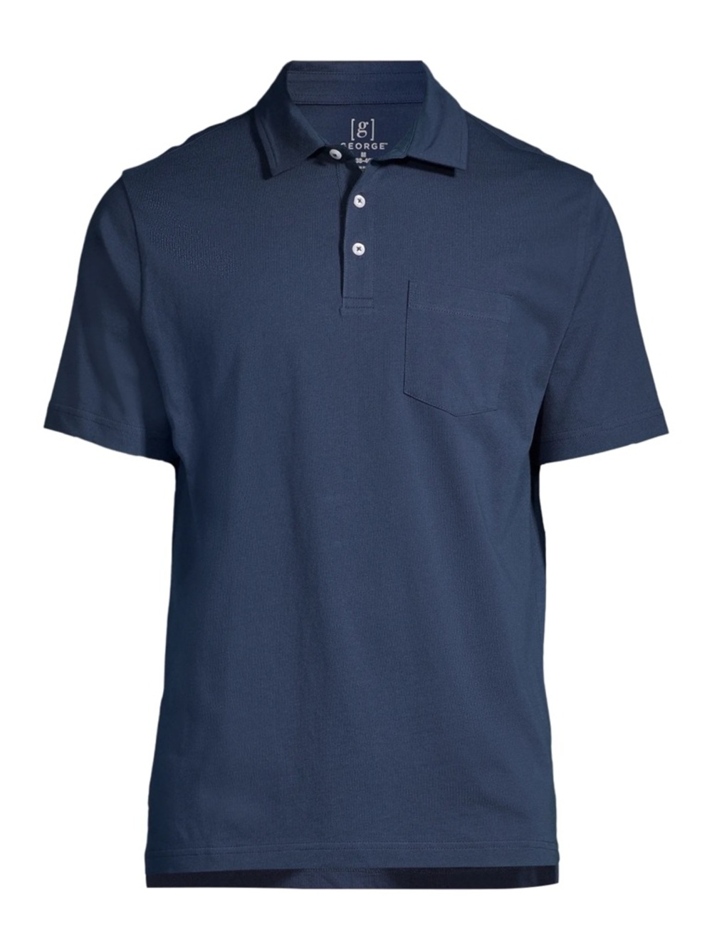 George Men’s Navy Blue Short Sleeve Polo with Chest Pocket